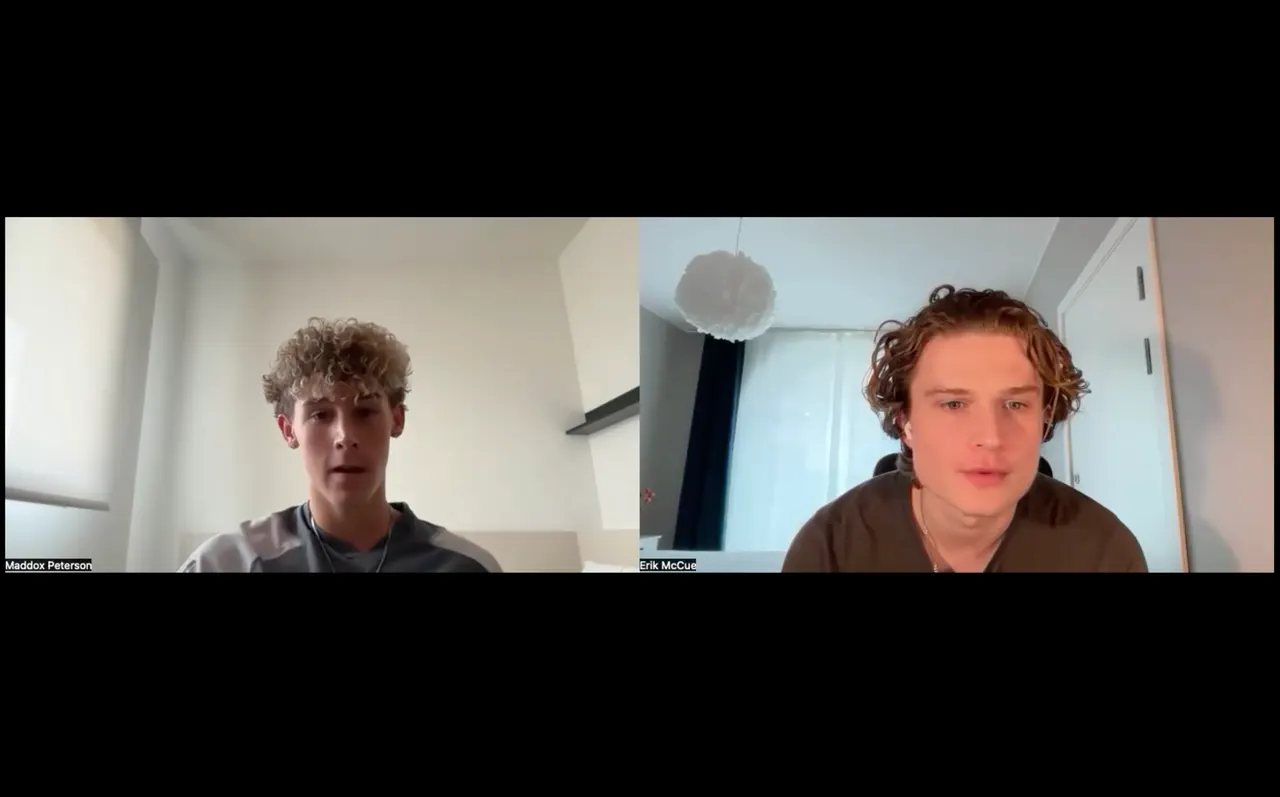 Erik on a video call with a player